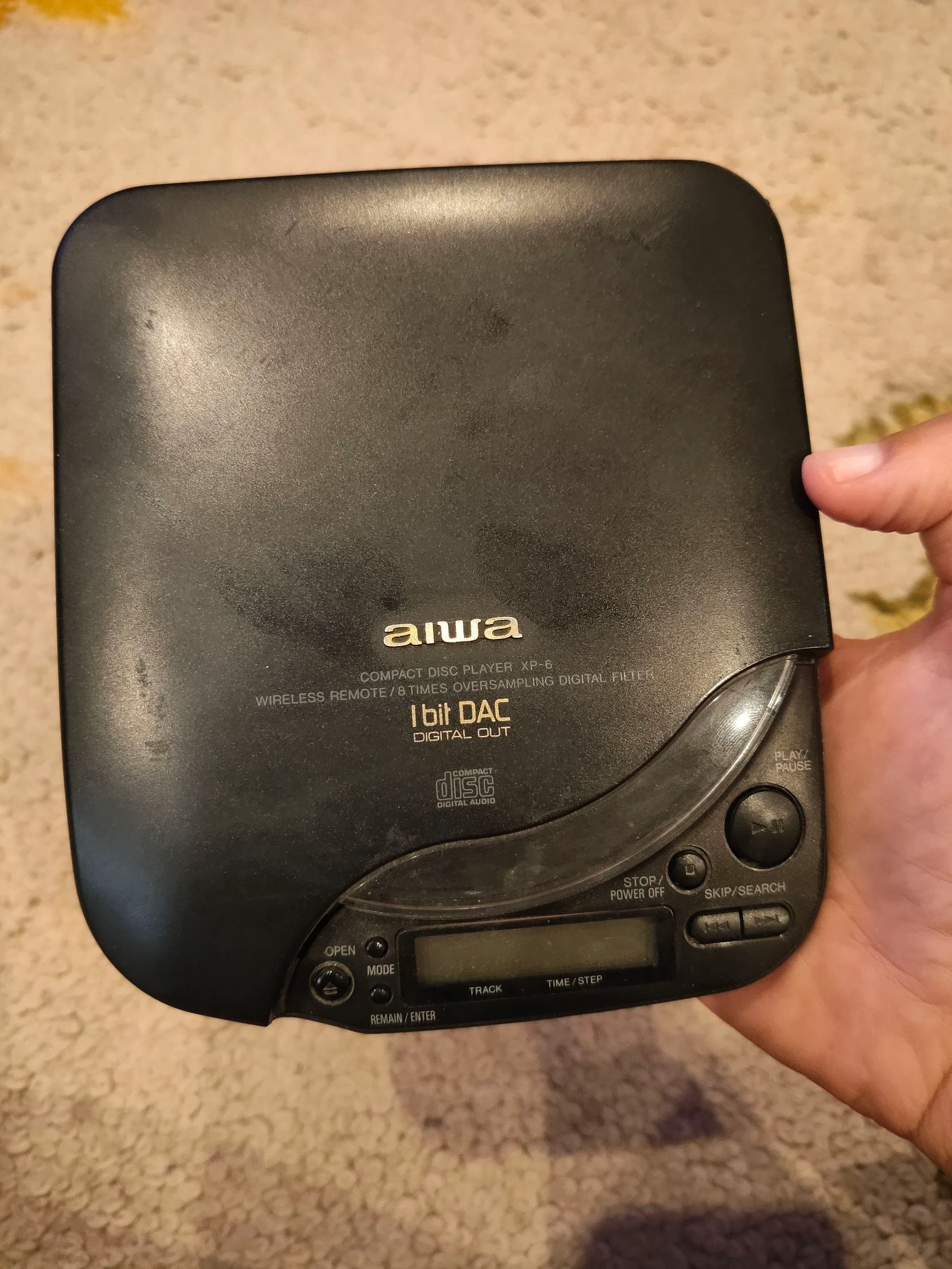 Reproductor de CD Aiwa XP-6 negro